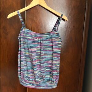 Lands' End Women's Multicolor Striped Tankini